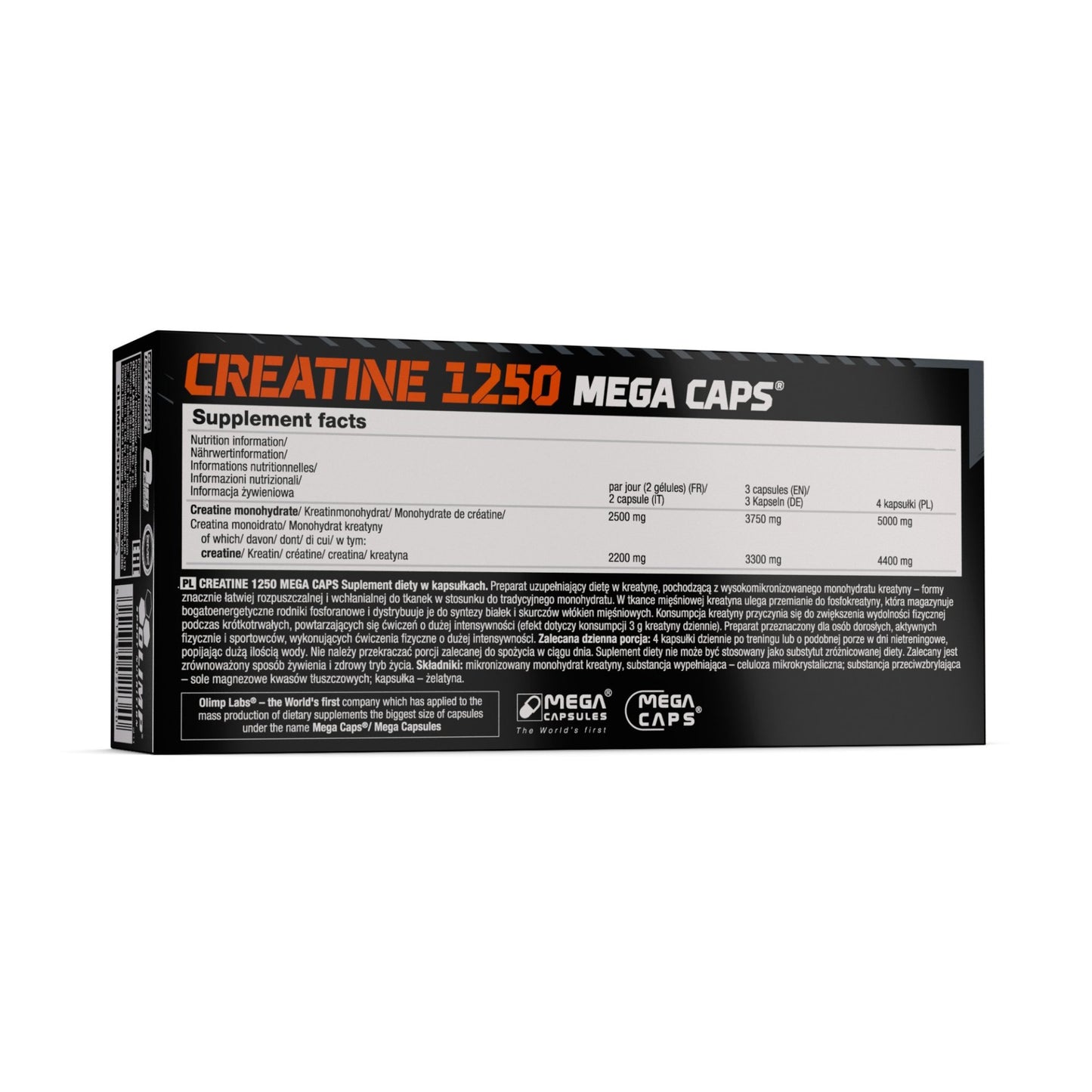Olimp Sport Nutrition Creatine Monohydrate 1250 Mega Caps